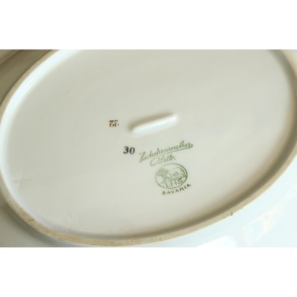 Vintage 1920s 1930s Serving Bowl, Hutschenreuther Selb China, Floral Print - Picture 8 of 10